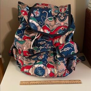 Lesportsac Red and Blue Anchor Backpack